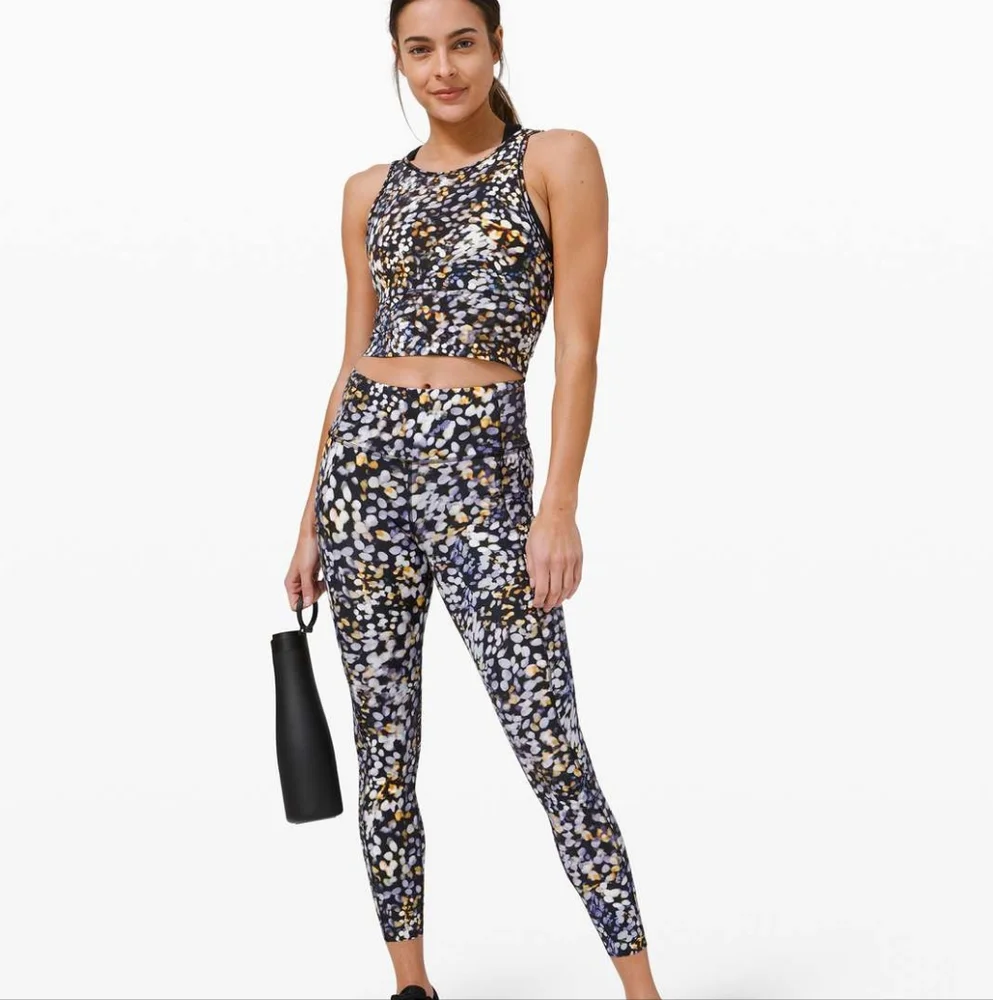 LULULEMON FAST AND FREE NULUX TIGHTS SIZE 6_METROPOLIS GLOW - Picture 2 of 3